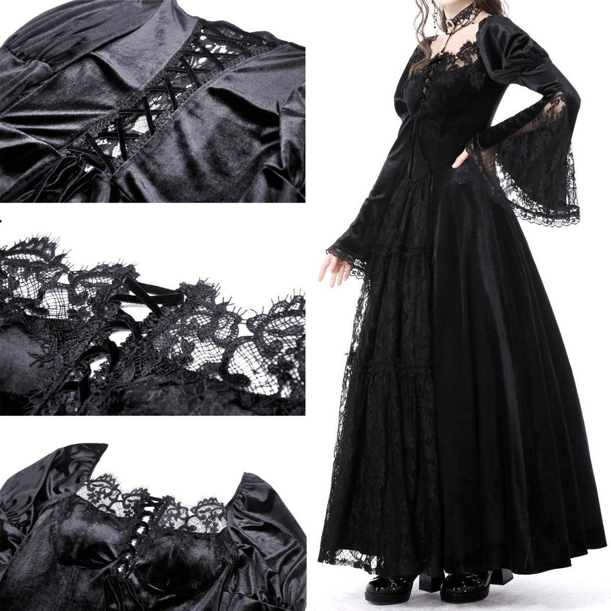 Vestido Largo de Terciopelo - Crazyinlove