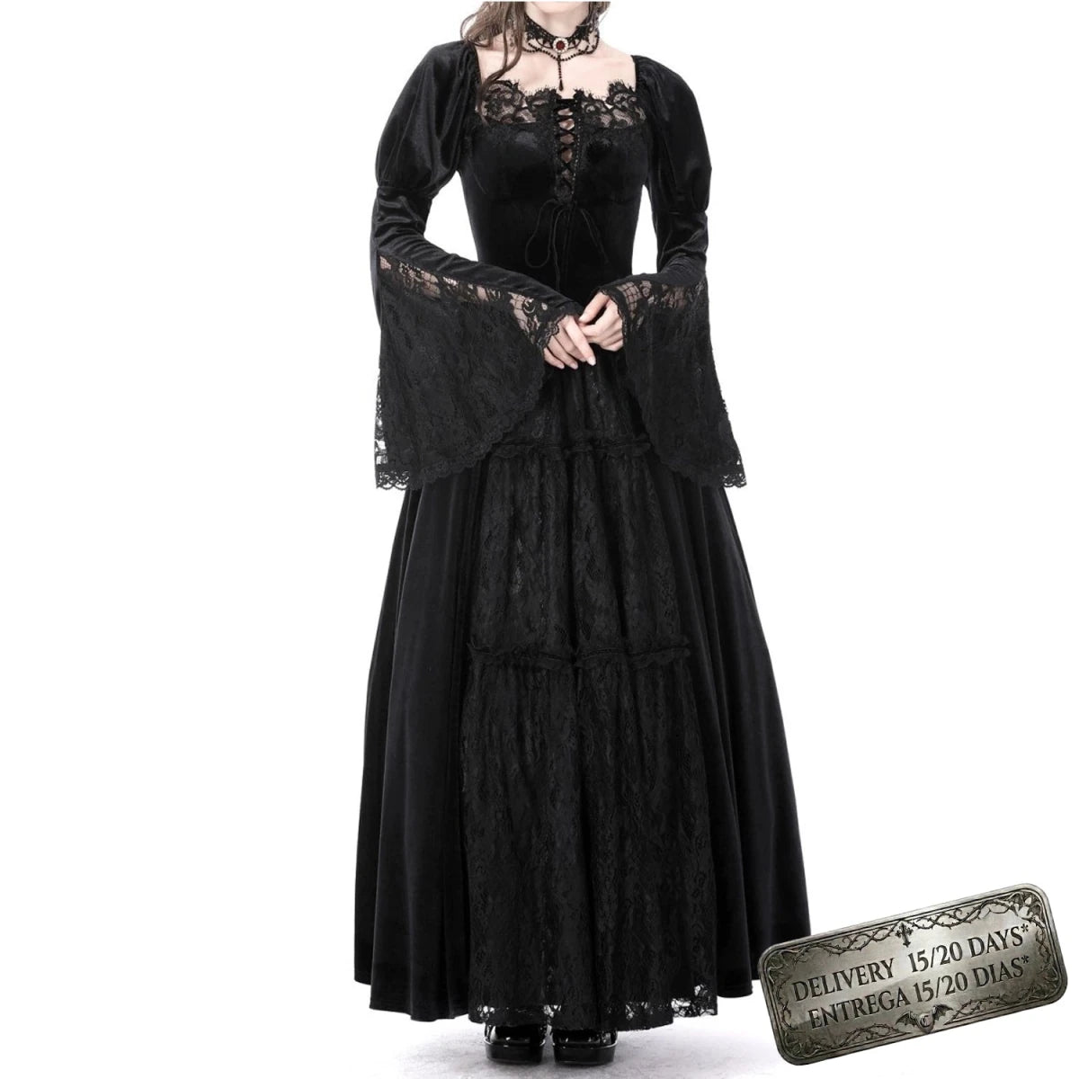 Vestido Largo de Terciopelo - Crazyinlove