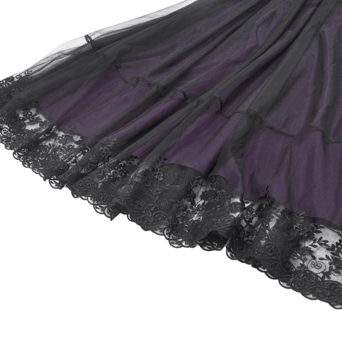 Vestido Largo Gótico Morado | Mangas de Campana - Crazyinlove