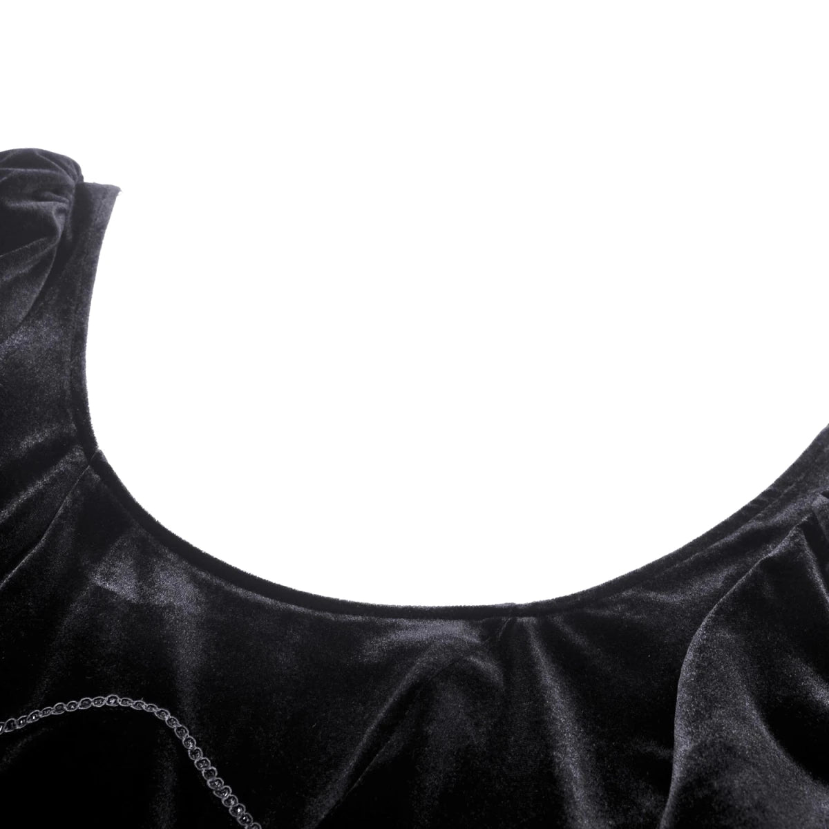Vestido Largo/corto Terciopelo Negro - Crazyinlove