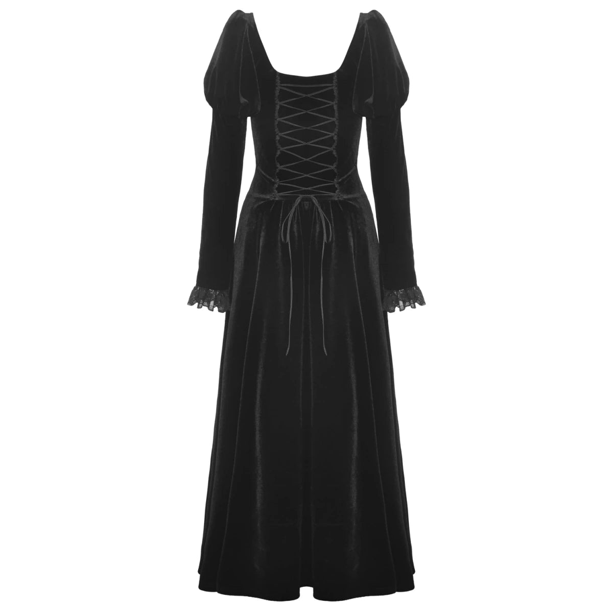 Vestido Largo/corto Terciopelo Negro - Crazyinlove