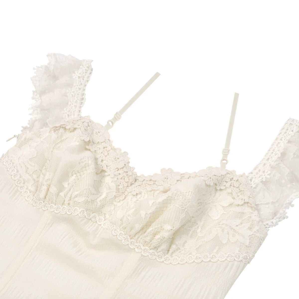 Vestido Marfil Asimétrico Fairycore de Encaje y Corsé - Crazyinlove
