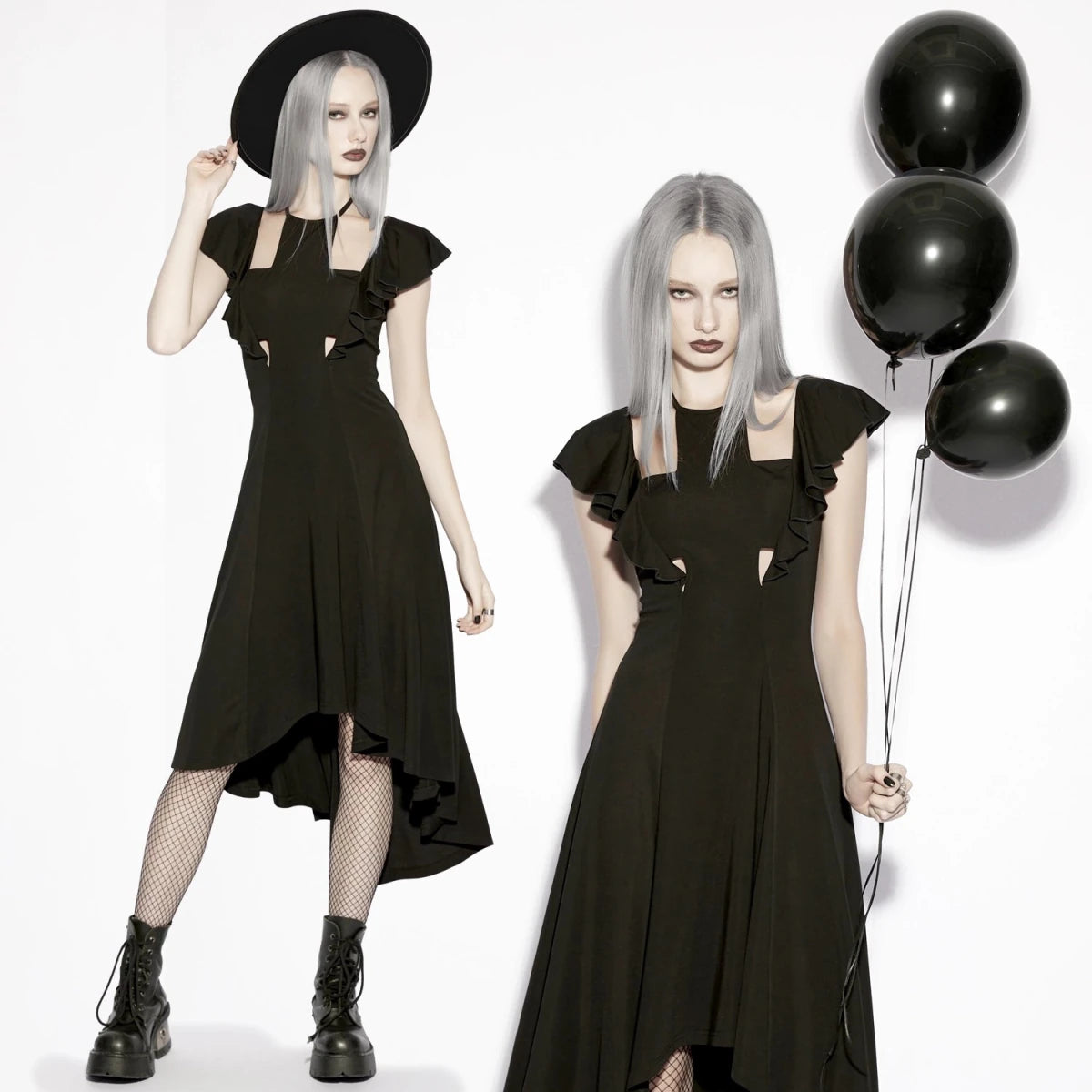 Vestido Midi Asimétrico con Cut-outs - Crazyinlove
