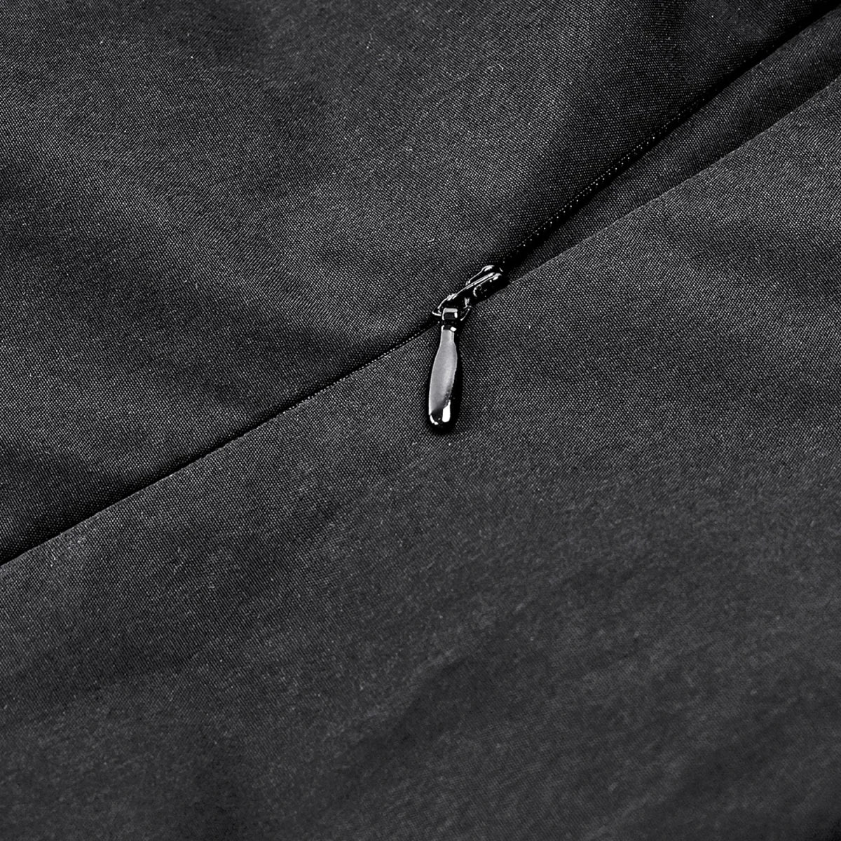 Vestido Negro Mini Punk con Panel de Cordones Estilo Corsé - Crazyinlove