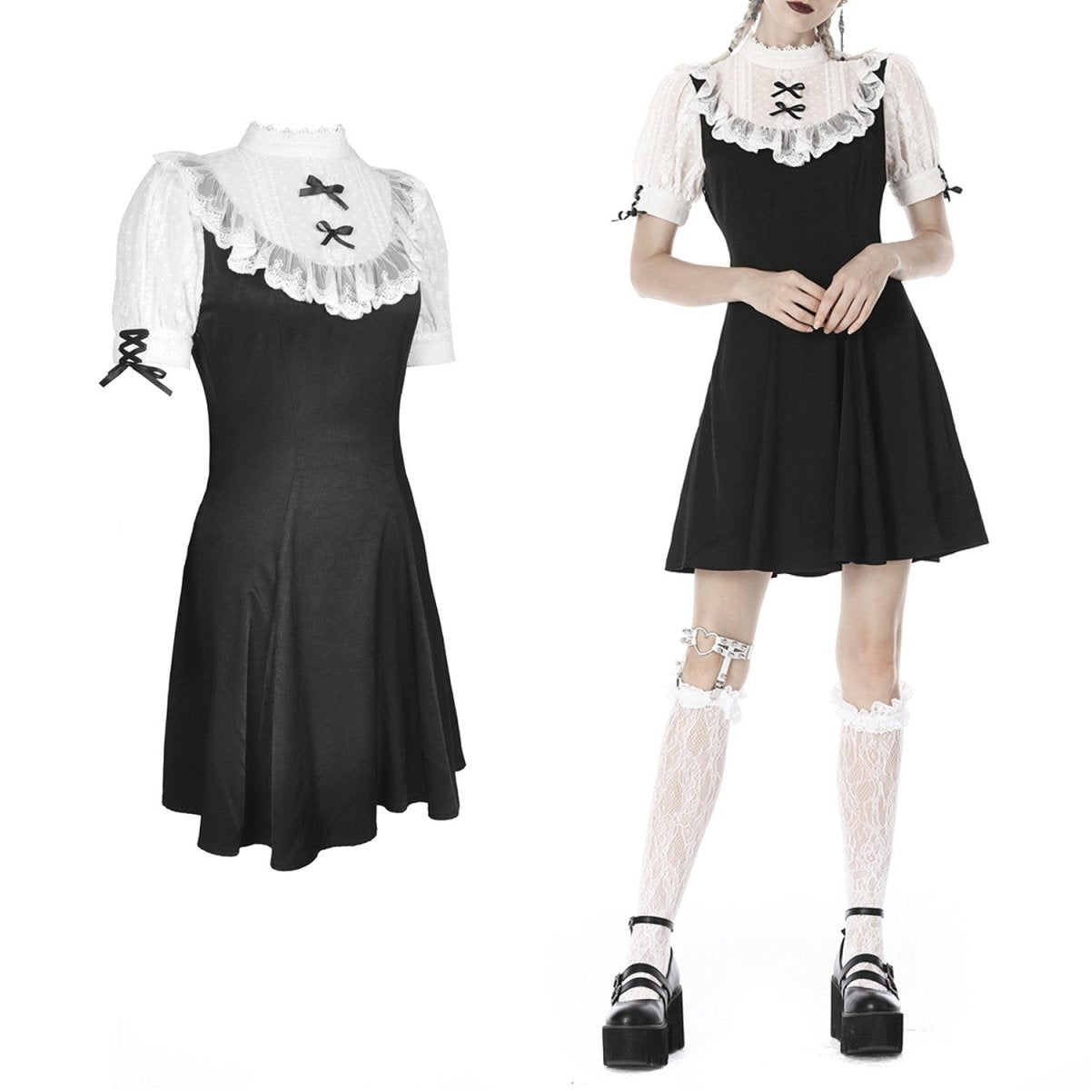 Vestido Negro y Blanco - Crazyinlove