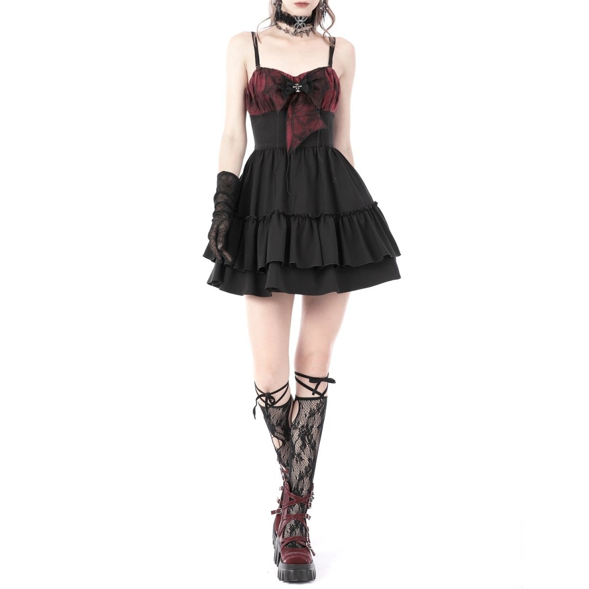 Vestido Rojo y Negro - Crazyinlove