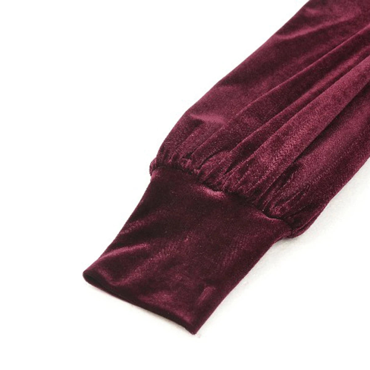 Vestido Terciopelo Burdeos con Capelina Encaje - Crazyinlove
