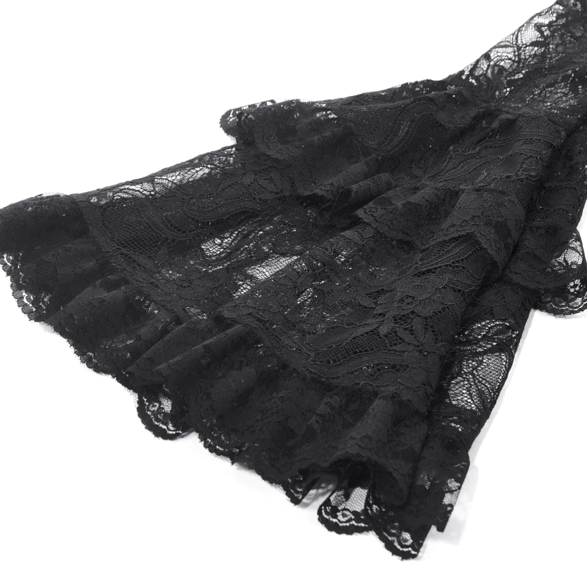 Vestido Terciopelo y Encaje con Mangas Pagoda - Crazyinlove