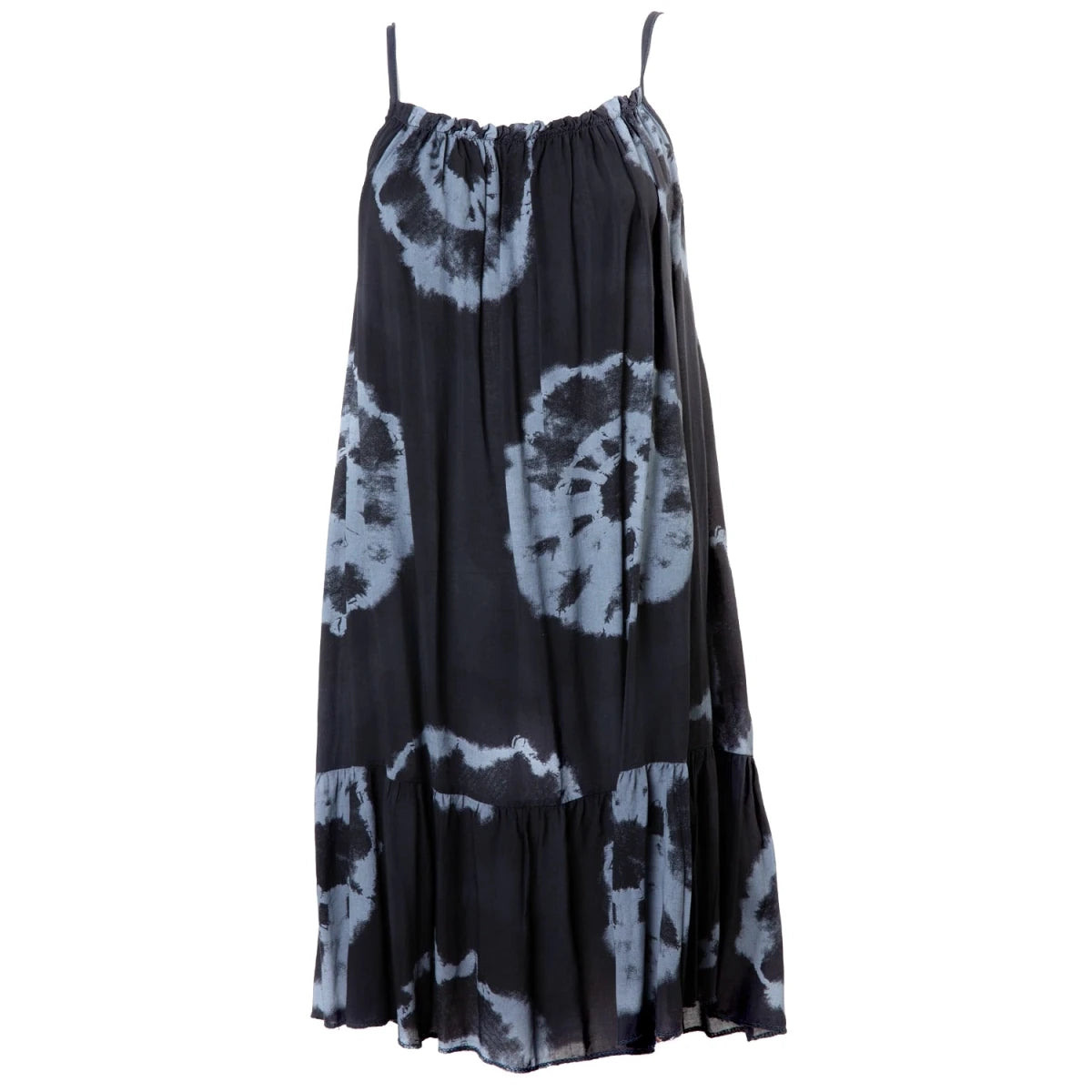 Vestido Tie-Dye Negro y Gris de Viscosa - Crazyinlove