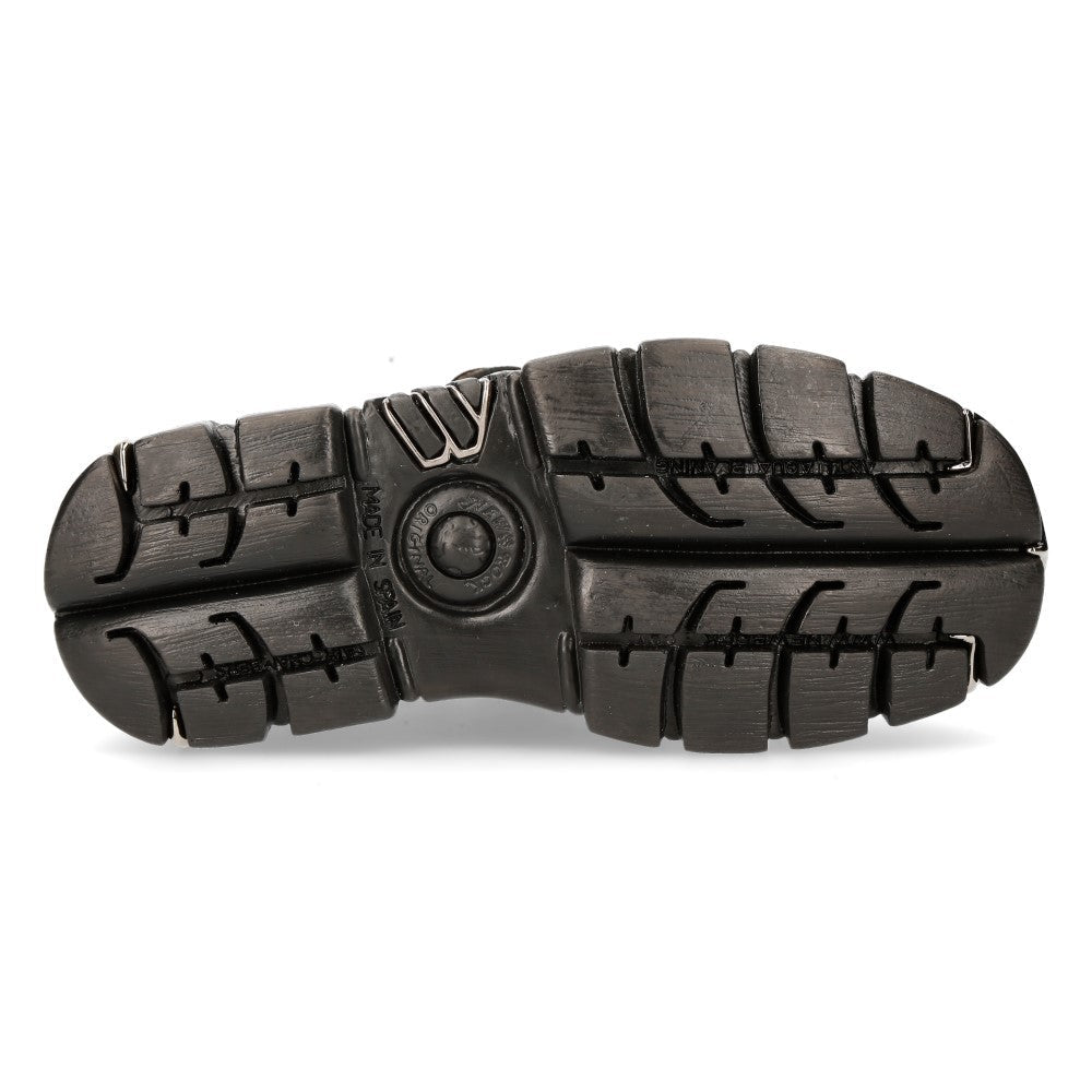 Zapatos New Rock Negros con Tachuelas y Plataforma Rock - Crazyinlove